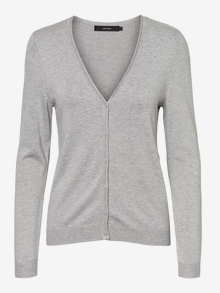Vero Moda VMNELLIE Gebreid vest -Light Grey Melange - 10228457