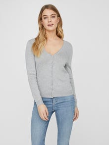 Vero Moda VMNELLIE Gebreid vest -Light Grey Melange - 10228457