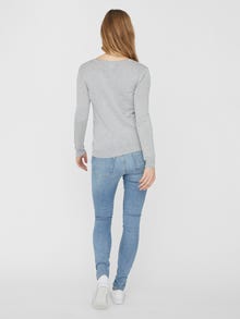 Vero Moda VMNELLIE Gebreid vest -Light Grey Melange - 10228457