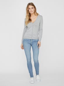 Vero Moda VMNELLIE Gebreid vest -Light Grey Melange - 10228457