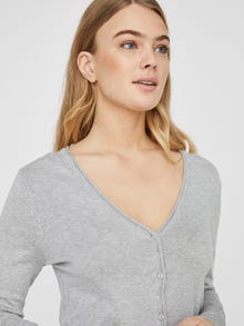 Vero Moda VMNELLIE Gebreid vest -Light Grey Melange - 10228457