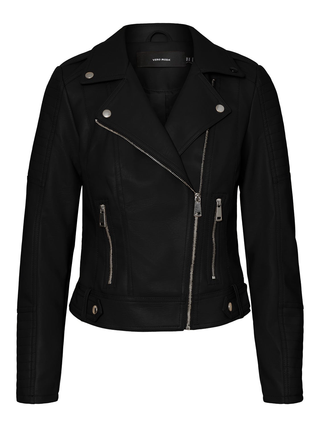Biker collar Strap detail Jacket Black Vero Moda®