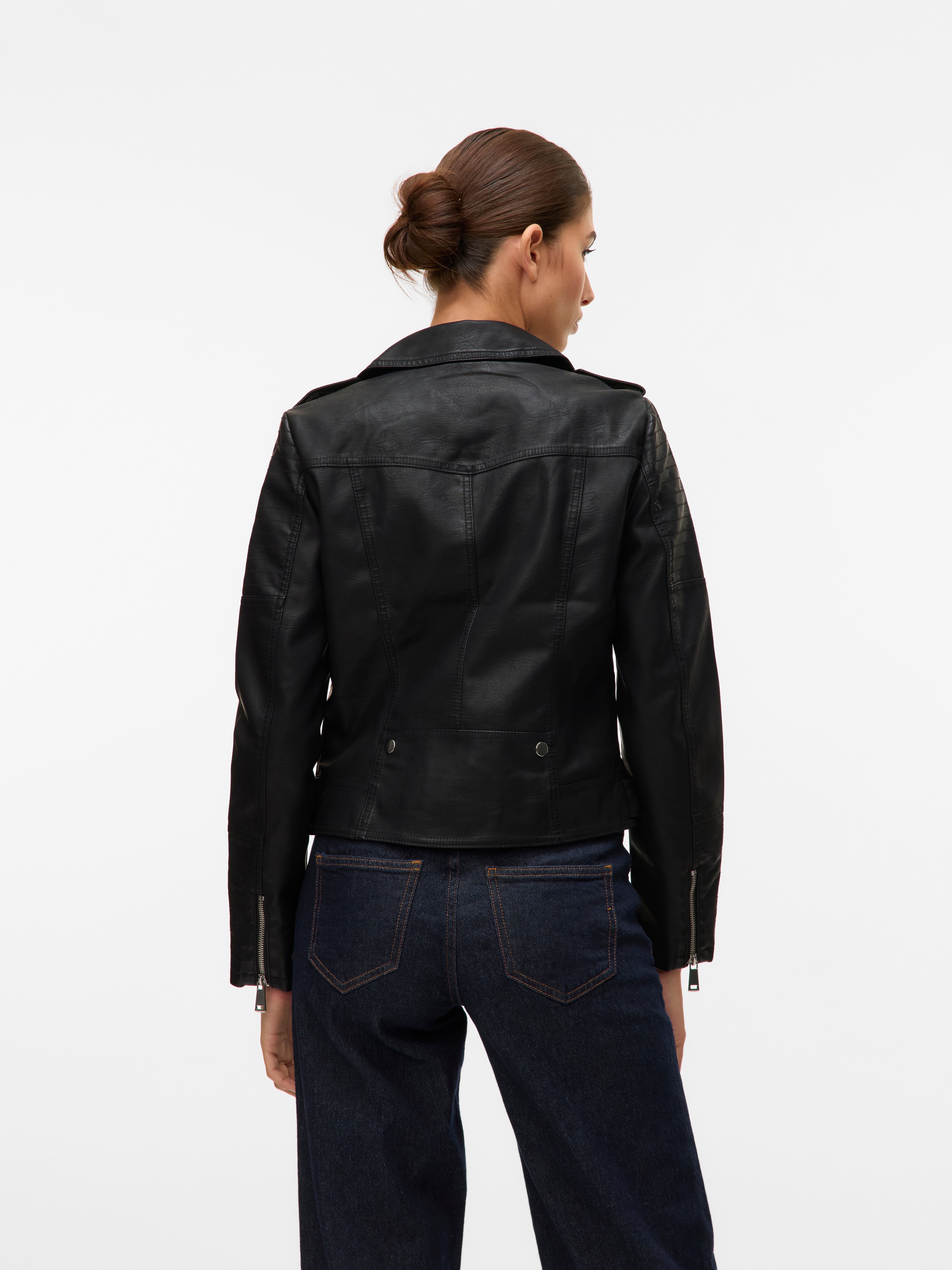 Biker collar Strap detail Jacket Black Vero Moda®