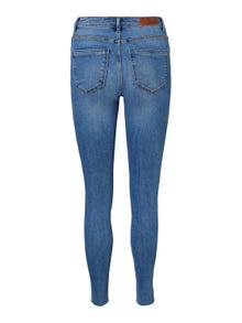 Vero Moda VMTANYA Middels høyt snitt Skinny Fit Jeans -Medium Blue Denim - 10228784