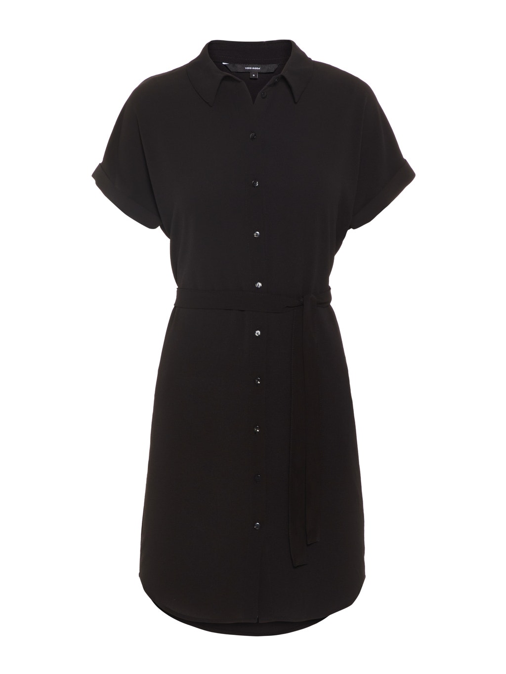 Vestido corto Corte regular Cuello de camisa | Black | Vero Moda®