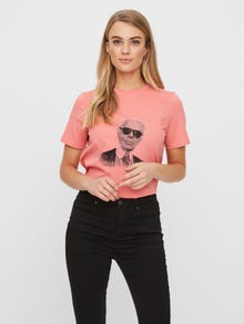 Vero Moda VMKARLA T-Shirt -Tea Rose - 10229549