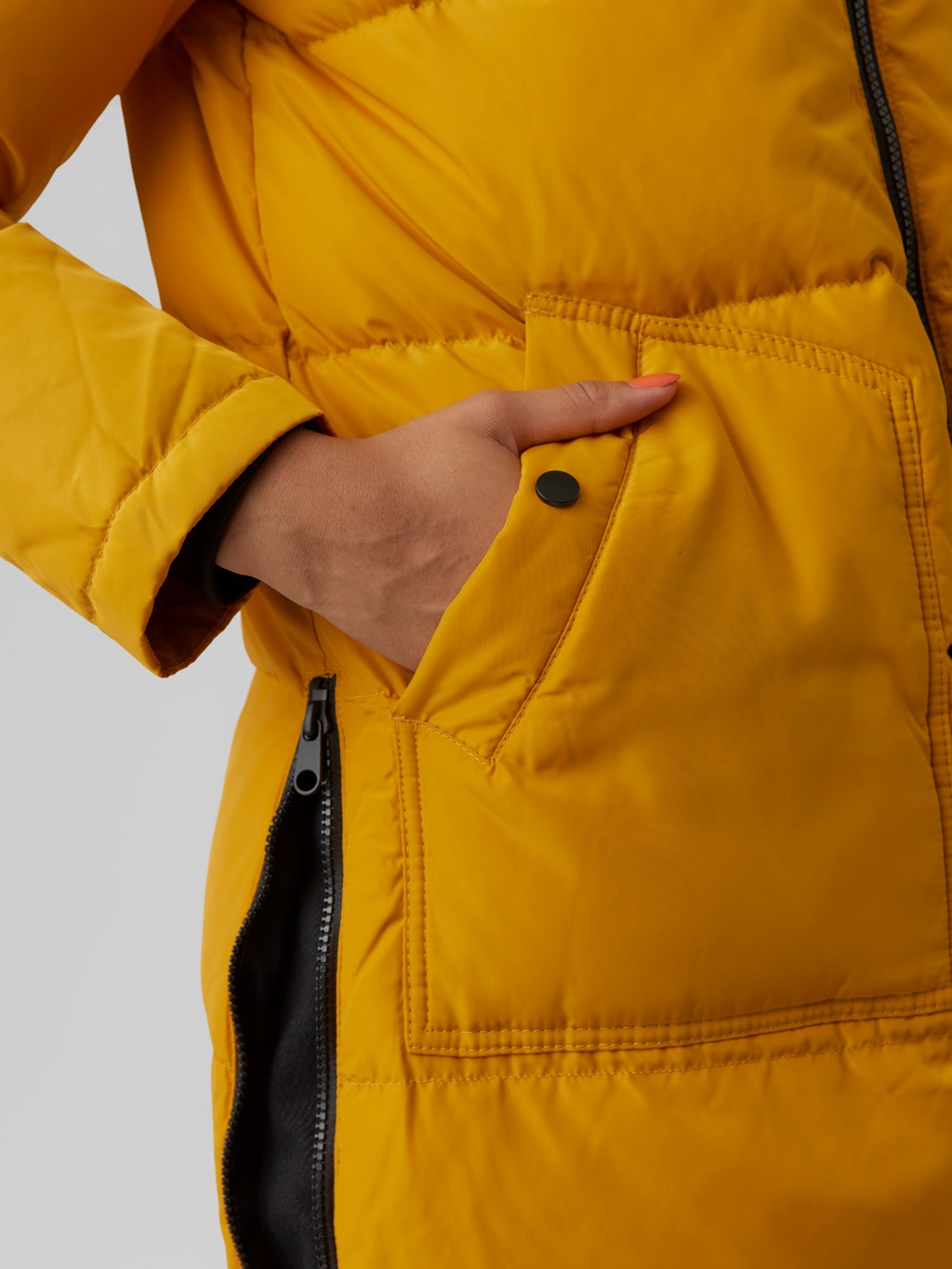 Hood Regular Jacket | Orange Vero