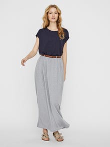 Vero Moda VMLINN Long skirt -Light Grey Melange - 10230927
