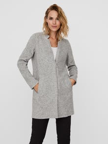 Vero Moda VMBRUSHEDKATRINE Coat -Light Grey Melange - 10231027