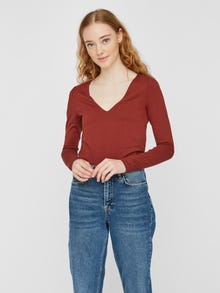 Vero Moda VMPANDA Top -Madder Brown - 10231481