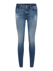 Vero Moda VMLUX Medelhög midja Slim Fit Jeans -Medium Blue Denim - 10231785