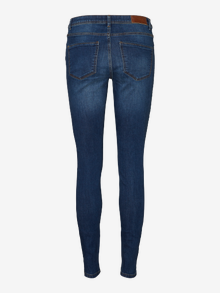 Vero Moda VMTANYA Medelhög midja Skinny Fit Jeans -Dark Blue Denim - 10231957