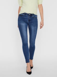 Vero Moda VMTANYA Mid rise Skinny Fit Jeans -Dark Blue Denim - 10231957