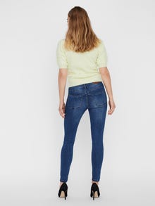 Vero Moda VMTANYA Mid rise Skinny Fit Jeans -Dark Blue Denim - 10231957
