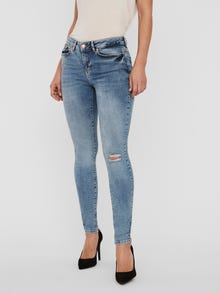 Vero Moda VMHANNA Mid rise Skinny Fit Jeans -Medium Blue Denim - 10232046