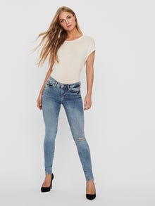 Vero Moda VMHANNA Mid rise Skinny Fit Jeans -Medium Blue Denim - 10232046