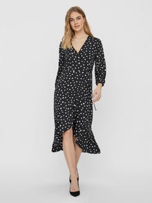 Vero Moda VMHENNA Trumpa suknelė -Black - 10232423