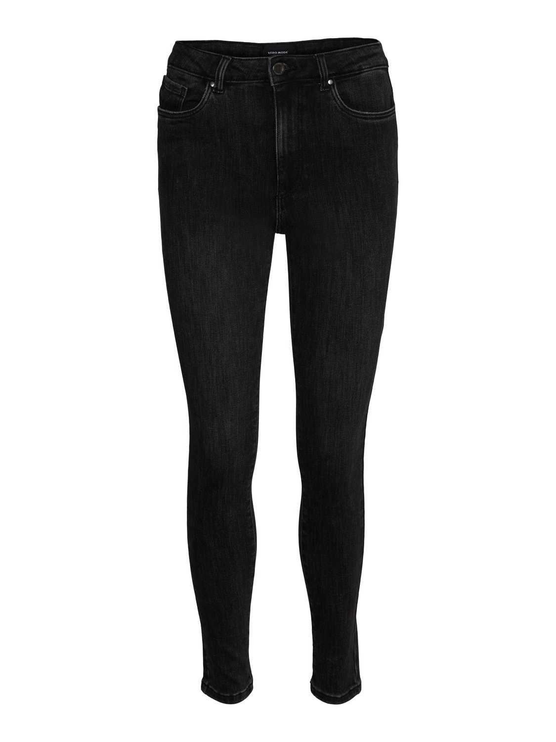 Vero Moda VMLOA Hohe Taille Skinny Fit Jeans -Black - 10233039