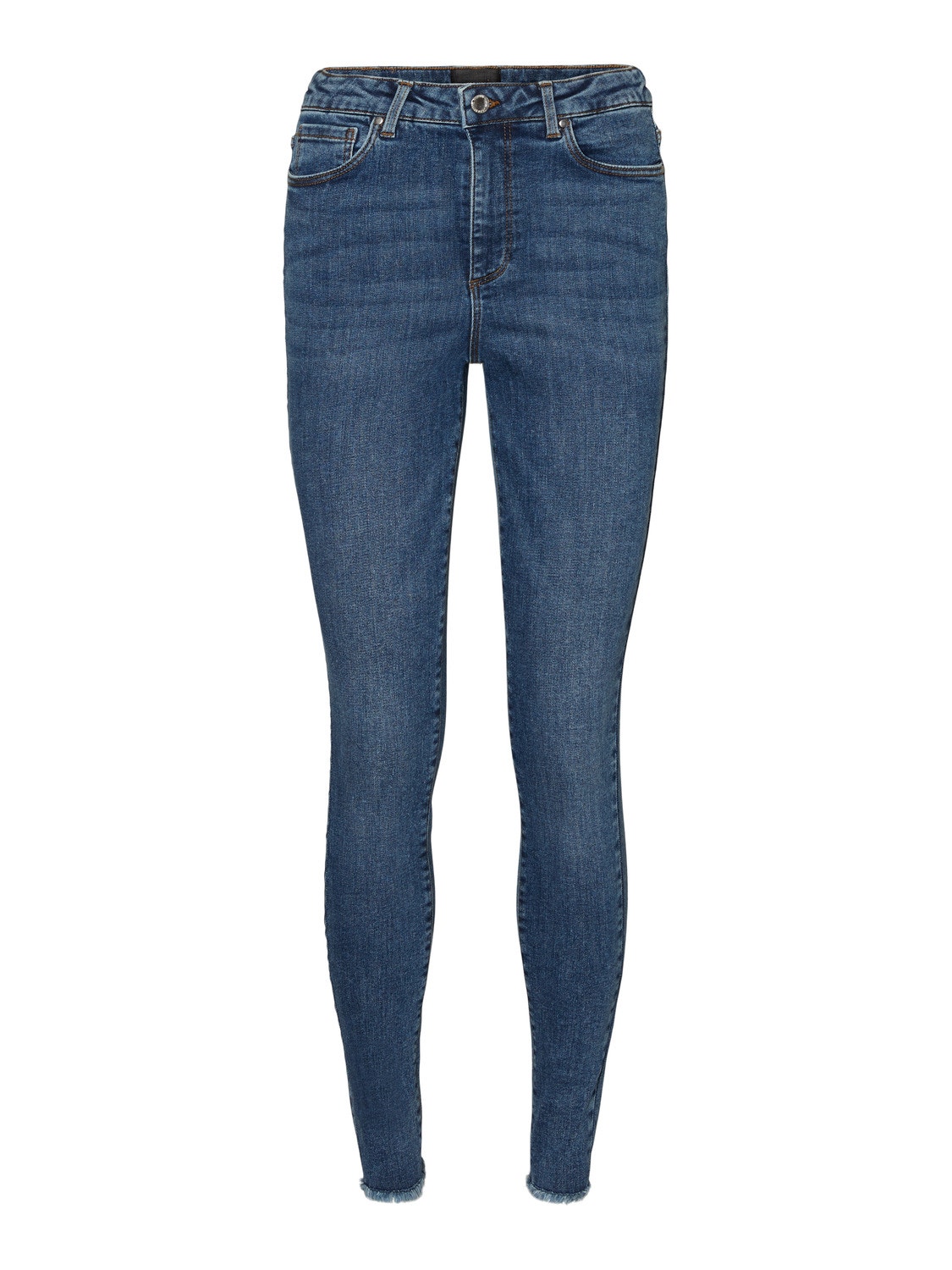 Vero Moda VMLOA Høyt snitt Skinny Fit Jeans -Medium Blue Denim - 10233042