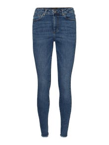 Vero Moda VMLOA Høyt snitt Skinny Fit Jeans -Medium Blue Denim - 10233042