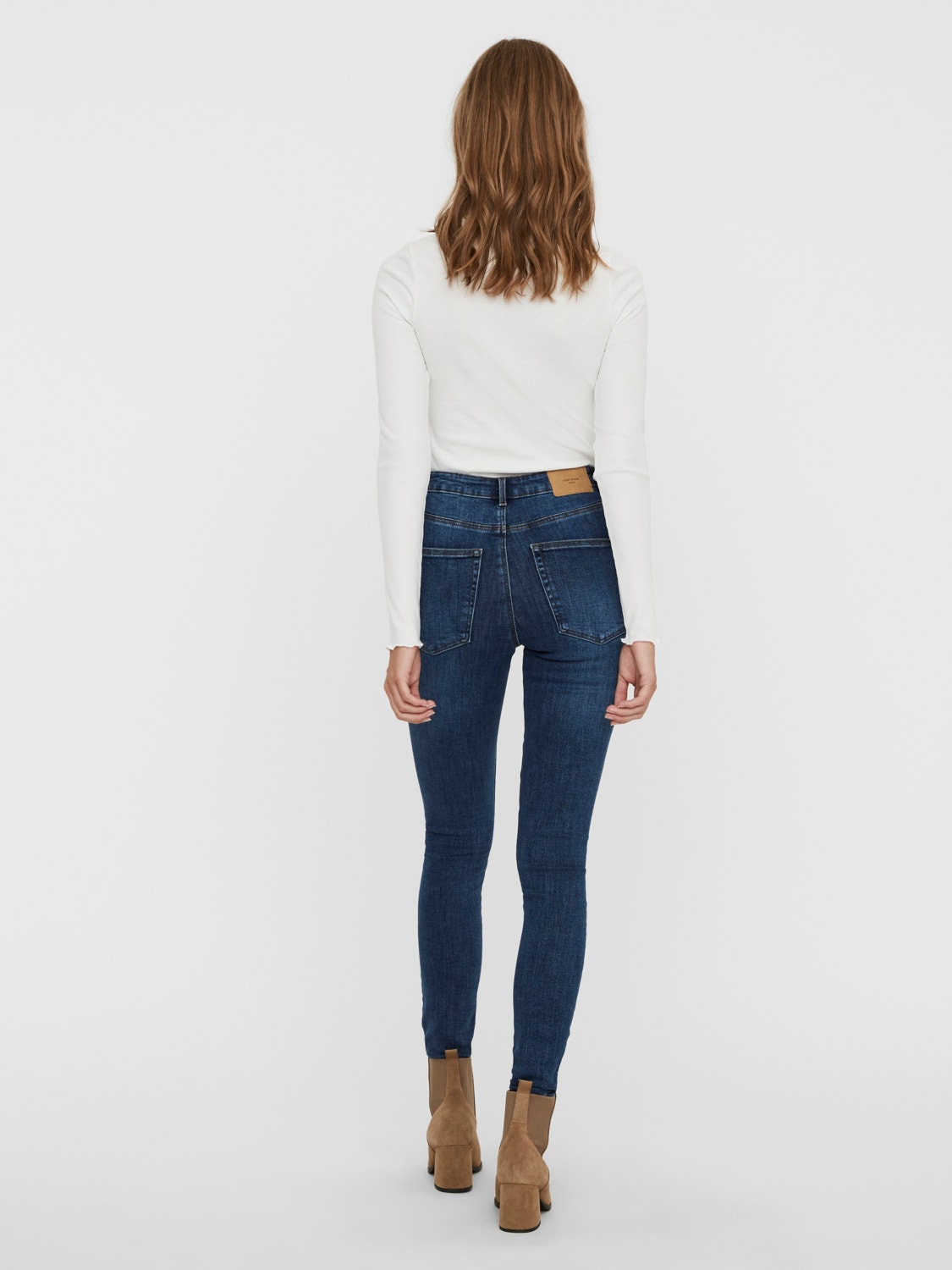 Vero Moda VMLOA Hohe Taille Skinny Fit Jeans -Medium Blue Denim - 10233042