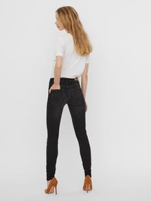 Vero Moda VMLUX Taille moyenne Slim Fit Jeans -Black - 10233055