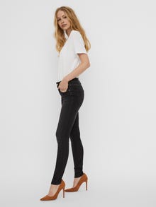 Vero Moda VMLUX Średni stan Krój slim Jeans -Black - 10233055