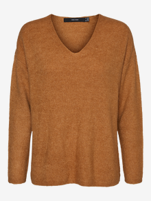 Vero Moda VMCREWLEFILE Pullover -Tobacco Brown - 10233357