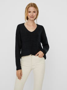 Vero Moda VMCREWLEFILE Pullover -Black - 10233357