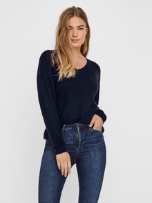 Vero Moda VMCREWLEFILE Pullover -Navy Blazer - 10233357