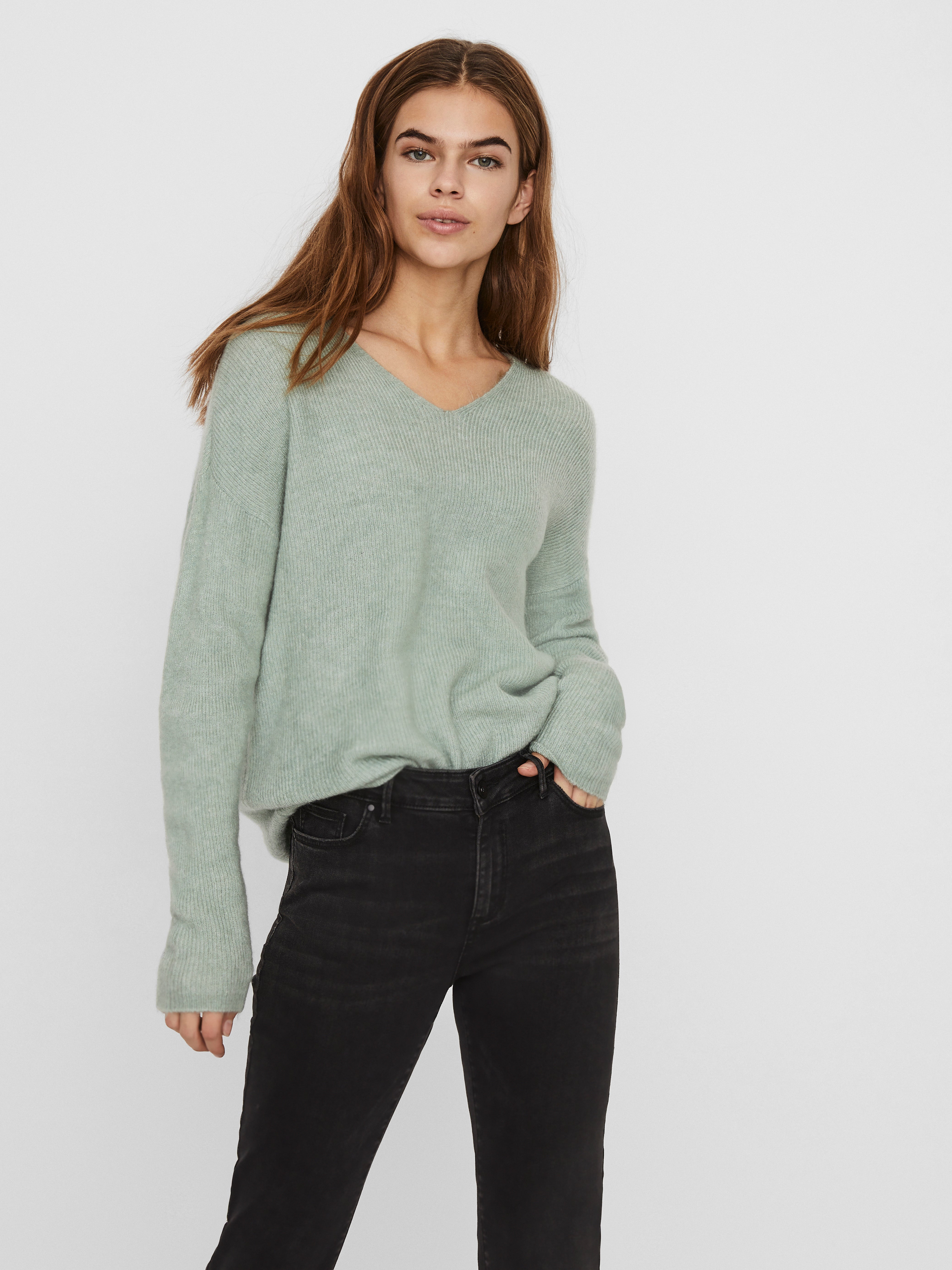 Damen Bekleidung Pullover und Strickwaren Sweatjacken Vero Moda Pullover saba in Grau 