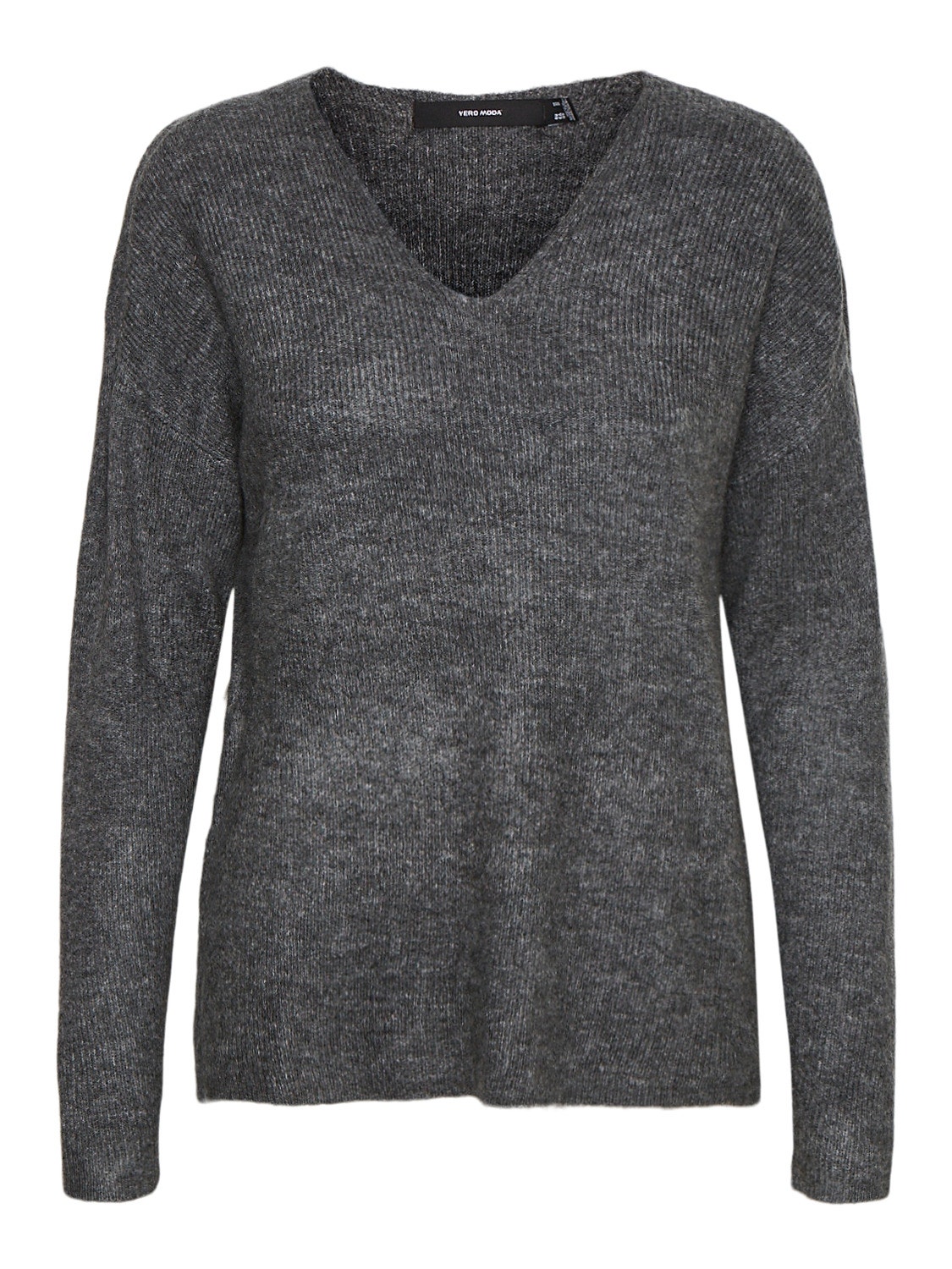 Vero Moda VMCREWLEFILE Sweter -Medium Grey Melange - 10233357