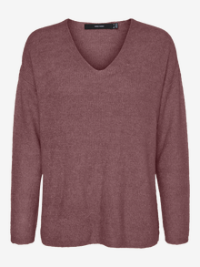Vero Moda VMCREWLEFILE Pullover -Rose Brown - 10233357