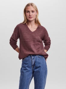 Vero Moda VMCREWLEFILE Pullover -Rose Brown - 10233357