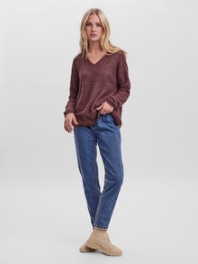 Vero Moda VMCREWLEFILE Pullover -Rose Brown - 10233357