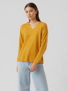 Vero Moda VMCREWLEFILE Pullover -Golden Yellow - 10233357