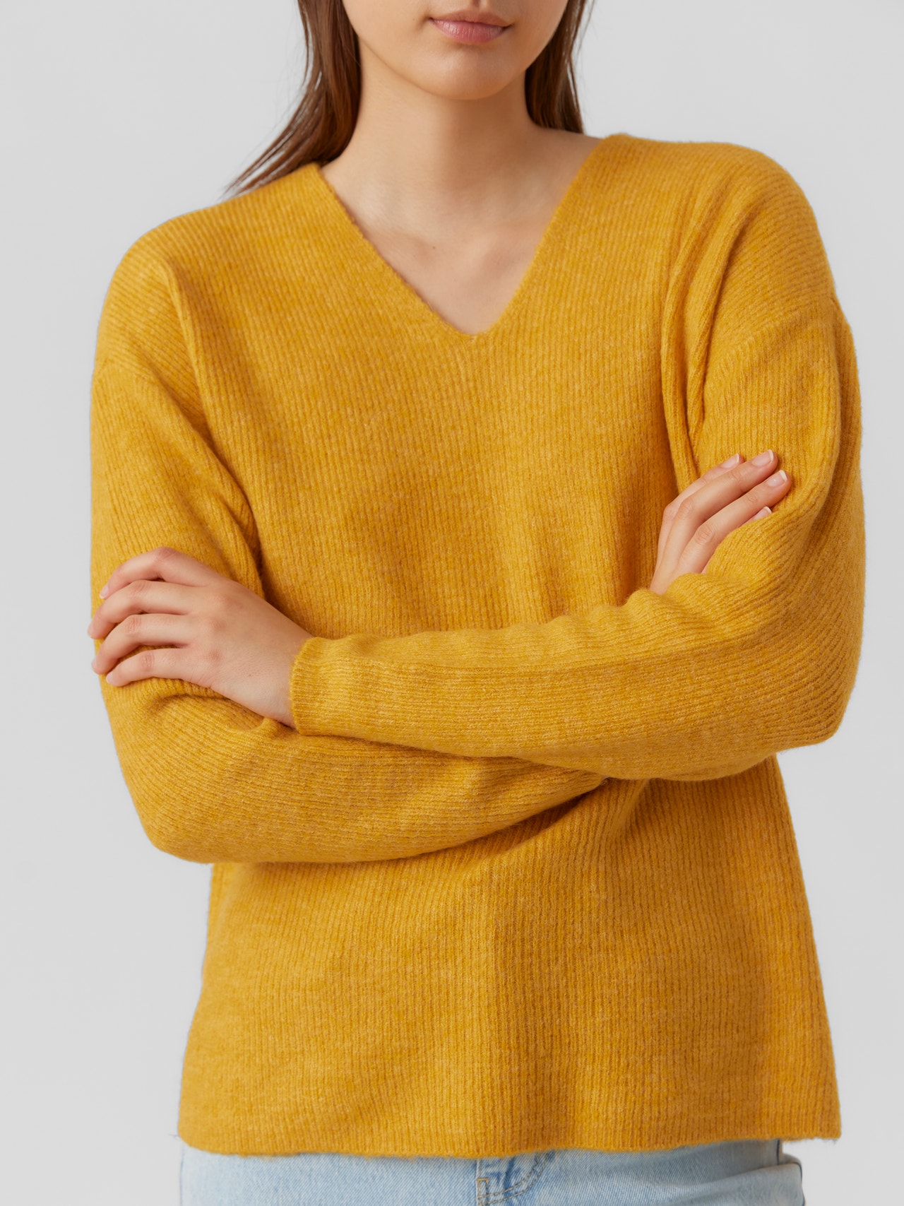 Vero Moda VMCREWLEFILE Pullover -Golden Yellow - 10233357