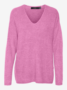 Vero Moda VMCREWLEFILE Pullover -Fuchsia Pink - 10233357