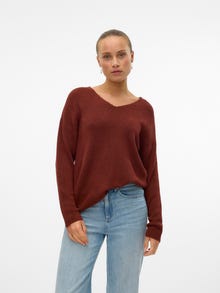 Vero Moda VMCREWLEFILE Pull-overs -Fired Brick - 10233357