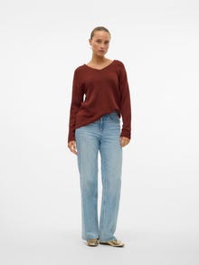 Vero Moda VMCREWLEFILE Pull-overs -Fired Brick - 10233357
