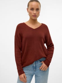 Vero Moda VMCREWLEFILE Pull-overs -Fired Brick - 10233357