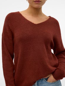 Vero Moda VMCREWLEFILE Pullover -Fired Brick - 10233357