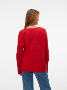 Vero Moda VMCREWLEFILE Pullover -Salsa - 10233357