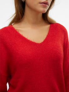 Vero Moda VMCREWLEFILE Pullover -Salsa - 10233357