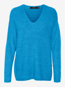 Vero Moda VMCREWLEFILE Pullover -Azure Blue - 10233357