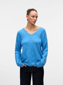 Vero Moda VMCREWLEFILE Pullover -Azure Blue - 10233357