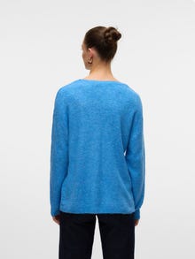 Vero Moda VMCREWLEFILE Pullover -Azure Blue - 10233357