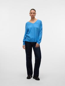 Vero Moda VMCREWLEFILE Pullover -Azure Blue - 10233357