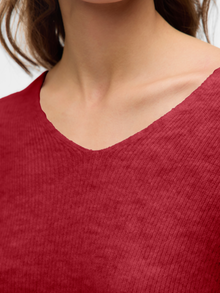 Vero Moda VMCREWLEFILE Pullover -Karanda Red - 10233357