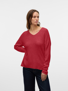 Vero Moda VMCREWLEFILE Pullover -Karanda Red - 10233357